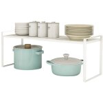 Rangement sous �vier cuisine, �tag�re t�lescopique flexi, rangement suppl�mentaires, r�glable en longueur, ...