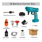 Nettoyeur sans fil haute pression pistolet a eau , 9000mah generateur de mousse machine a laver machine ...