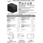 Rapanda - adaptateur de voyage international adaptateur universel avec 1 usb - a + 2 type c pour t�l�phones ...