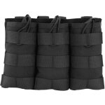 Rapanda - nylon open top molle triple magazine drop pouch avec syst�me bungee (noir)