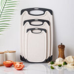 Rapanda - planche � d�couper, lot de 3 planches � d�couper avec trille � jus - - passe au lave - vaisselle ...