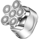 Rasoir �lectrique 6 en 1 pour cr�ne ras�, rasoir rotatif, utilisable sur peau s�che ou humide, sans fil, ...