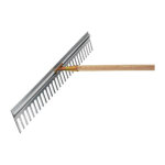 R�teau en aluminium largeur de travail 750 mm longueur des dents 120 mm 28 dents douille � manche galvanis�e, ...