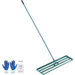Mophorn - vevor rateau de nivellement de pelouse 1219x254 mm raclette a gazon manche en acier 1981 mm ...