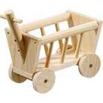 Rtelier a foin chariot en bois 20 cm pour rongeur flamingo