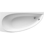 Banyo - ravak avocado 160 x 75 cm baignoire d'angle gain de place, orientation gauche en acrylique, sans ...