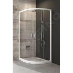 Ravak - blix - cabine de douche quart de rond blcp4 - 90, 880 - 900 mm, blanc / verre clair 3b270100z1 ...