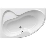 Ravak - rosa ii 160 x 105 cm baignoire d'angle orientation gauche en acrylique, sans pieds, blanc (cm21000000) ...