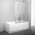Ravak - supernova - pare - bain pliant en trois parties vs3 115, 115x140 cm, satin� / rain 795s0u0041 ...