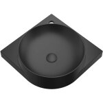 Ravak - yard - lavabo d'angle 45x45 cm, sans trop - plein, trou pour mitigeur, noir mat xjx0d245000