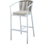 Axi ravi set de 2 tabourets de bar en blanc / kaki chaise de bar en aluminium & corde d'oléfine tabouret ... Axi ravi set de 2 tabourets de bar en blanc / kaki chaise de bar en aluminium & corde d'oléfine tabouret ...
