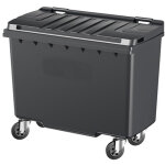 Rayonnage direct - conteneur 500 litres � pr�hension frontale - couleur du couvercle marron - 1240 x ...