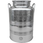 Re'servoir d'huile mode'le milano 50 lt en acier inoxydable avec robinetterie pour futs 1 / 2 '