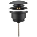 Rea - bouchon d'�vier universel - bonde d'�vier universelle - noir mat - compatible avec clapet anti ...