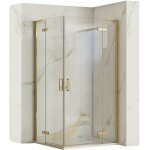Rea - cabine de douche hugo double brush gold 90x90