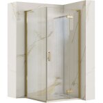 Rea - cabine de douche hugo gold brush 80x90