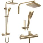 Rea - kit de douche tom brush gold
