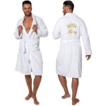Rea - peignoir men king white collar s / m