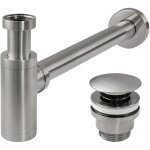 Rea - siphon de lavabo brush nickle inox