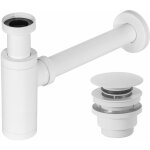 Rea - siphon de lavabo universel clic - clac blanc brillant Rea - siphon de lavabo universel clic - clac blanc brillant