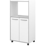 Les tendances ? desserte de cuisine 60 cm blanche ? 2 portes � fermeture magn�tique ? panneaux de particules ...