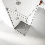 Paroi de douche battant - 86 - 88 cm avec panneau latral fixe - 77, 5 - 79, 5cm. hauteur : 195 cm - ...
