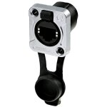 Av embase femelle  montage traversant rj45, ip65, botier d noir chrom rre8f - z - 001 - 1 femelle, ...