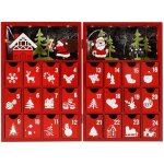 Mobili rebecca - rebecca mobili calendrier de l'avent � remplir avec tiroirs et lumi�res en bois rouge ...