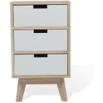 Mobili rebecca - rebecca mobili commode armoire 3 tiroirs bois blanc moderne 60x35x27