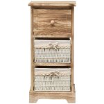 Mobili rebecca - rebecca mobili commode meuble de stockage 3 tiroirs bois 63x30x27 Mobili rebecca - rebecca mobili commode meuble de stockage 3 tiroirs bois 63x30x27