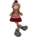 Rebecca mobili elf de noël gnome tissu de noël gris rouge personnages Rebecca mobili elf de noël gnome tissu de noël gris rouge personnages