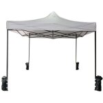 Mobili rebecca - rebecca mobili gazebo chapiteau pliant blanc 4 poid métal polyester jardin 3x3 Mobili rebecca - rebecca mobili gazebo chapiteau pliant blanc 4 poid métal polyester jardin 3x3