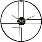 Mobili rebecca - rebecca mobili horloge murale moderne noir jaune mtal design minimal pour maison bureau ...
