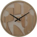 Mobili rebecca - rebecca mobili horloge murale ronde marron avec cadran sculpt�