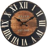 Mobili rebecca - rebecca mobili horloge de salon horloge murale bois industrielle 33, 8x33, 8x4