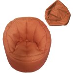 Mobili rebecca - rebecca mobili housse vide pouf poir polyester orange fermeture clair 70x75x75