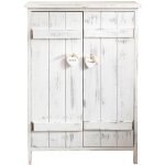 Mobili rebecca - rebecca mobili meuble d'appoint bahut 2 ports bois blanc shabby 70x51x30
