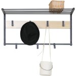 Rebecca mobili porte - manteau porte - manteau mural pour entr�e en bois et m�tal vintage