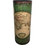 Rebecca mobili stockage de parapluie vert beige mdf canvas retro 49, 5x20x20