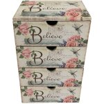 Rebecca mobili table d'organisation de maquillage en bois coffre � bijoux avec 2 portes vintage