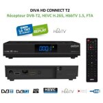 R�cepteur d�codeur dvb - t2, hevc h. 265, hbbtv 1. 5, fta tnt aston diva hd connect t2 ? enregistrement ...