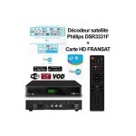 Philips - récepteur décodeur tv satellite dsr3331f connect tnt hd dvb - s2 stb, vod, wifi intégré - noir ... Philips - récepteur décodeur tv satellite dsr3331f connect tnt hd dvb - s2 stb, vod, wifi intégré - noir ...