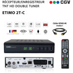R�cepteur enregistreur d�codeur tnt hd double tuner cgv etimo 2t - c + c�ble hdmi 4k - cha�nes de la ...