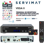 Rcepteur tv satellite full hd - servimat vega ii + carte d'accs tntsat v6 - astra 19. 2, time shift, ...