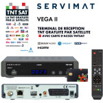 R�cepteur tv satellite full hd - servimat vega ii + carte d'acc�s tntsat v6 - astra 19. 2�, time shift, ...