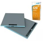 Wedi - receveur � carreler 120 x 100 cm fundo riolito neo, �coulement lin�aire + colle 320