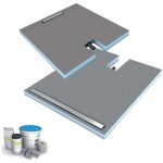 Receveur  carreler 120 x 90 cm wedi fundo plano linea - coulement linaire sortie sur le cot + kit ...