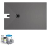 Receveur  carreler 140 x 90 cm wedi fundo plano, bonde intgre + kit d'tanchit