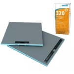 Wedi - receveur � carreler 90 x 90 cm fundo riolito neo, �coulement lin�aire + colle 320