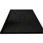 Receveur de douche 120 x 130 cm extra - plat en r�sine min�rale vic noir